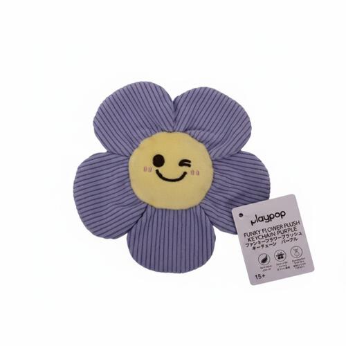 playpop Funky Flower Plush Keychain - Purple