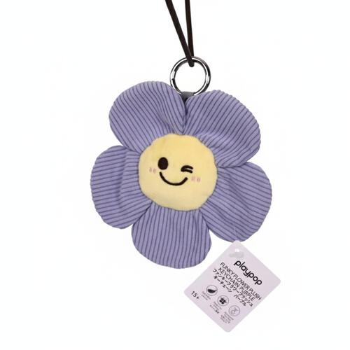 playpop Funky Flower Plush Keychain - Purple