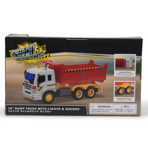Speed City Construction 10" Dump Truck With Lights & Sounds