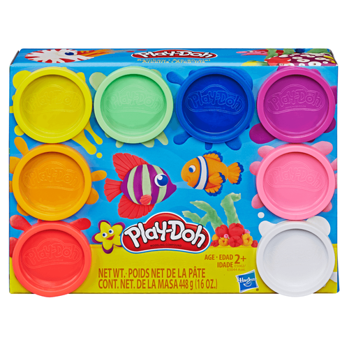 Play-Doh 8 Pack Rainbow Neon Non-Toxic Modeling Compound