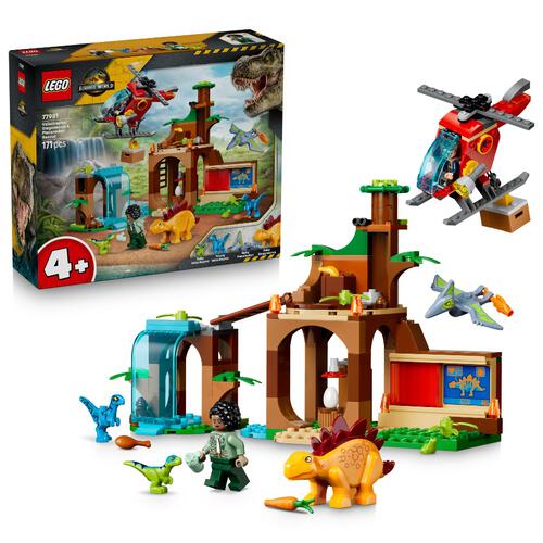 (Pre-order) LEGO Jurassic World Velociraptor, Stegosaurus &77981 (Estimated August 2026)