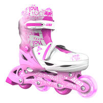 Yvolution Neon Combo Skates 2-in-1 Inline To Quad (Size 3-6) Pink