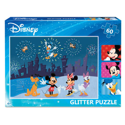 Disney Mickey Mouse & Friends Merchant Ambassador 60 Pieces Fireworks Glitter Puzzle