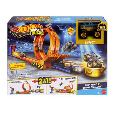 Hot Wheels Monster Trucks Loop-And-Flip Trophy Challenge