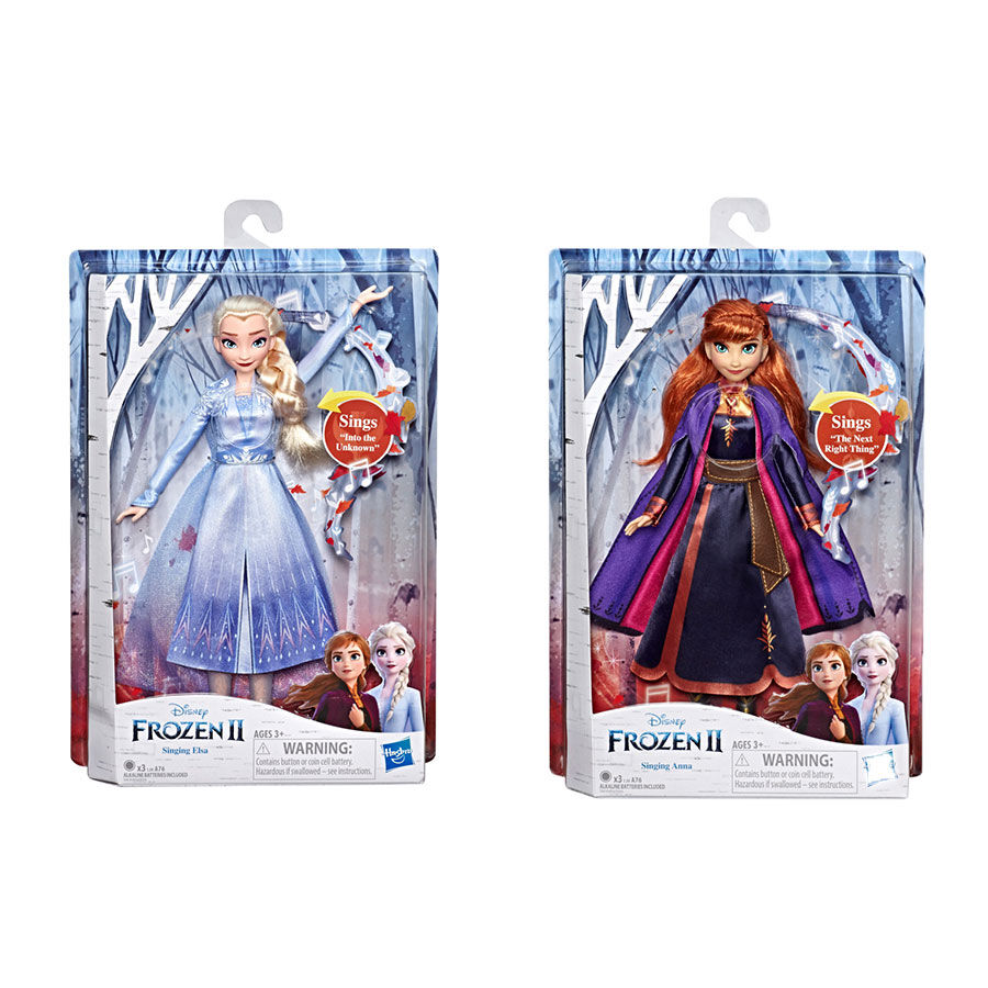 disney frozen singing anna plush doll