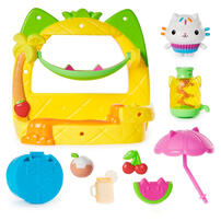 Gabby's Dollhouse, Cakey&rsquo;s Fruit Smoothie Balcony Playset, 8-Pcs with Toy Figures, Doll&rsquo;s House Accessories and Sensory Play
