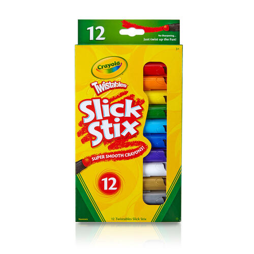 Crayola 12 Twistables Slick Stix Super Smooth Crayons