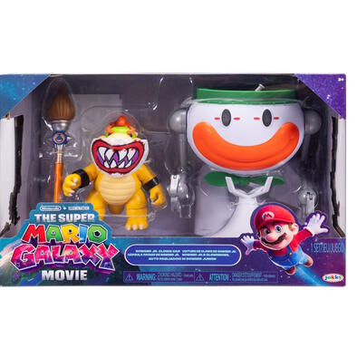 The Super Mario Galaxy Movie - 5&rdquo; Bowser Jr. with Clown Car, Paintbrush and Water-Reveal Stickers 