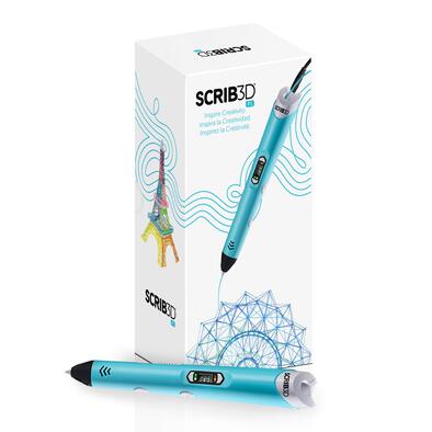 SCRIB3D P1 3D Printing Pen with Display - 14+ Creative Tool, Includes PLA Filament, Stencil Guide, and Power Adapter