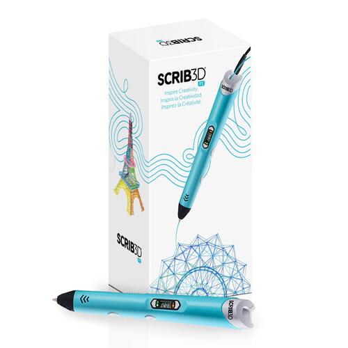 SCRIB3D P1 3D Printing Pen with Display - 14+ Creative Tool, Includes PLA Filament, Stencil Guide, and Power Adapter