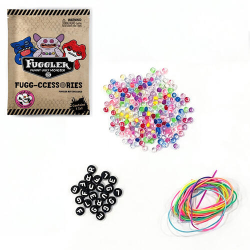 Fuggler Fugg-ccessories Bead Kit - Black Base With White Letter