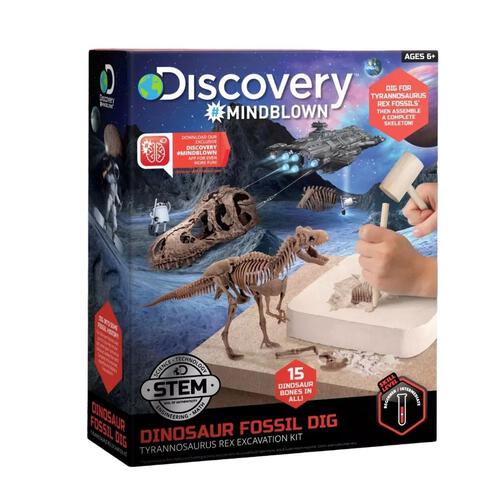 Discovery Mindblown Toy Dinosaur Skeleton 3D Puzzle - T-Rex