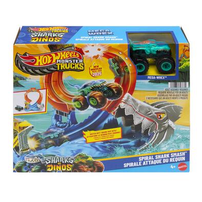 Hot Wheels Monster Truck Corkcrew Shark Smash