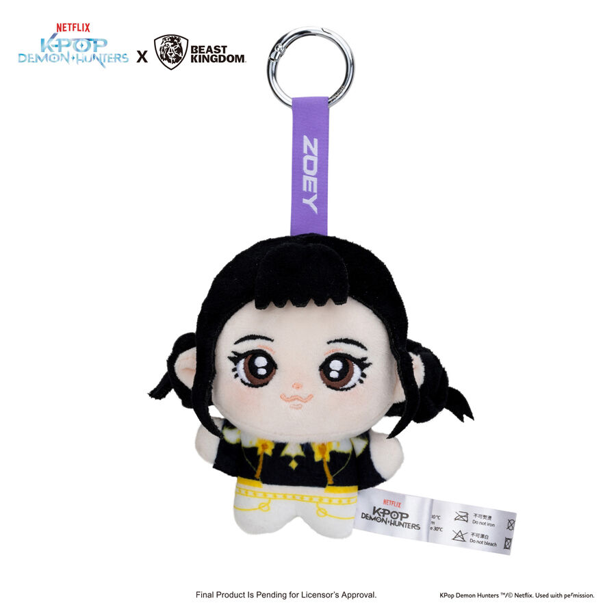 KPop Demon Hunters Flat Plush Keychain - Huntrix Zoey (Golden