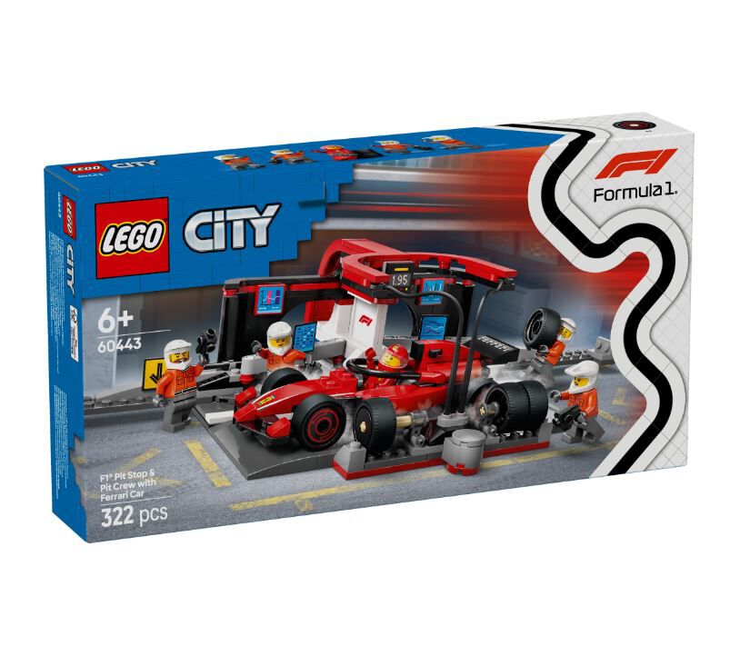 LEGO City F1 Pit Stop & Pit Crew with Ferrari Car 60443 | Toys”R
