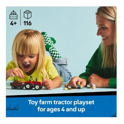 LEGO City Red Farm Tractor with Trailer & Sheep 60461