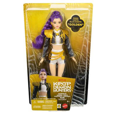 Kpop Demon Hunters Huntr/X Rumi &ldquo;Golden&rdquo; Singing Doll In Removable Outfit & 5 Posable Joints