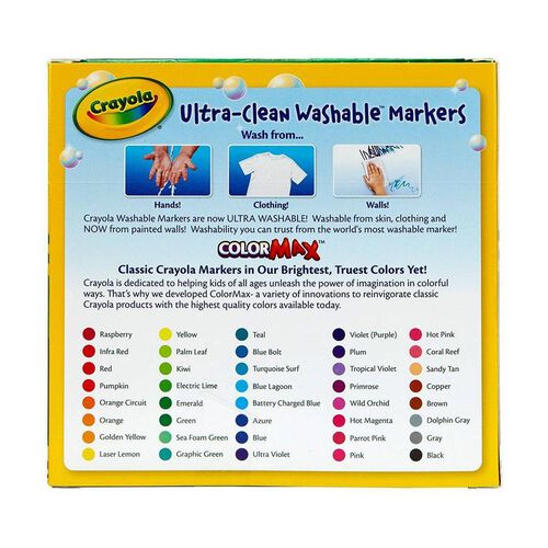 Crayola 40 Ultra Clean Washable Broad Line Markers Toys R Us Singapore Official Website