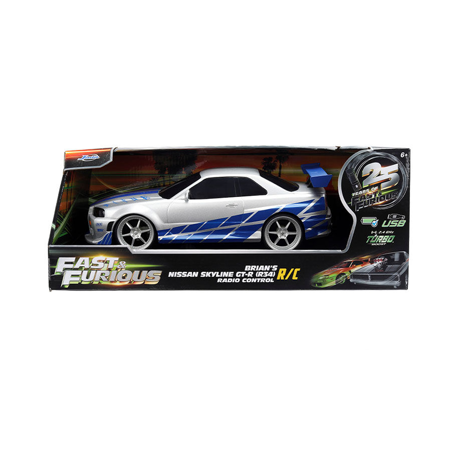 Jada 1:16 Fast & Furious R/C 2002 Nissan Skyline GT-R (BNR34