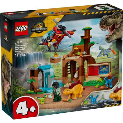 (Pre-order) LEGO Jurassic World Velociraptor, Stegosaurus &77981 (Estimated August 2026)