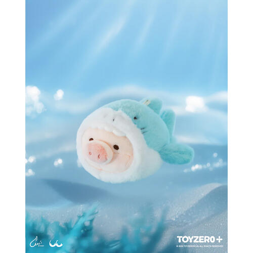 Lulu The Piggy Ocean Series Lulu Shark Plush Keychain