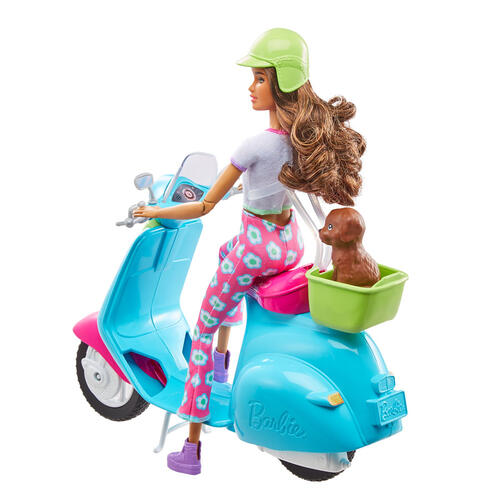 Barbie Holiday Fun Doll, Scooter And Accessories