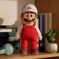 The Super Mario Galaxy Movie Fire Mario Posable Plush (15 Inches)