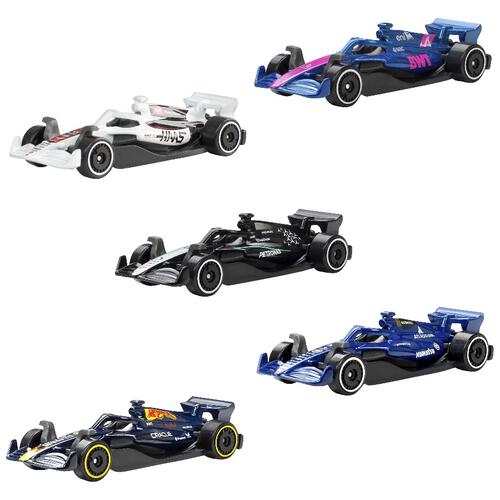 Hot Wheels 1:64 Scale 5-Pack Formula 1 Die-Cast Toy Cars