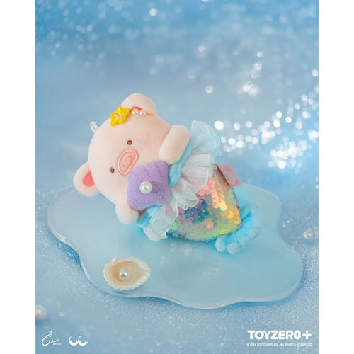 Lulu The Piggy Ocean Series Mermaid Plush Keychain