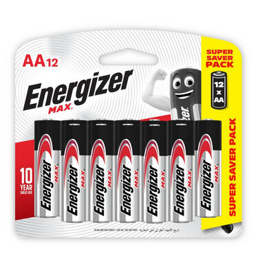 Energizer 12 Pack Alkaline  AA Batteries