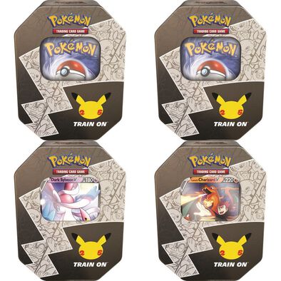 Pokémon 25th Anniversary V Tin Lance’s Charizard And Dark Sylveon - Assorted