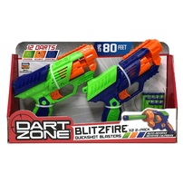 Dart Zone BlitzFire Quickshot Blaster 2 Pack