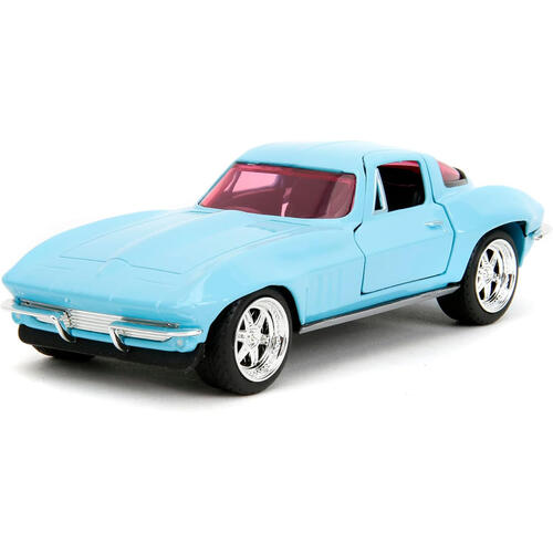 Jada 1/32 Pink Slips 1966 Chevy Corvette Diecast Car