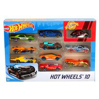 Hot Wheels Set Of 10 1:64 Scale Toy Trucks And Cars For Kids & Collectors
