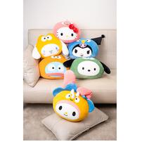 playpop Sanrio Dino Face Plush Cushion - Kuromi