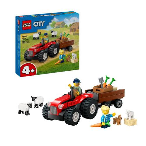 LEGO City Red Farm Tractor with Trailer & Sheep 60461