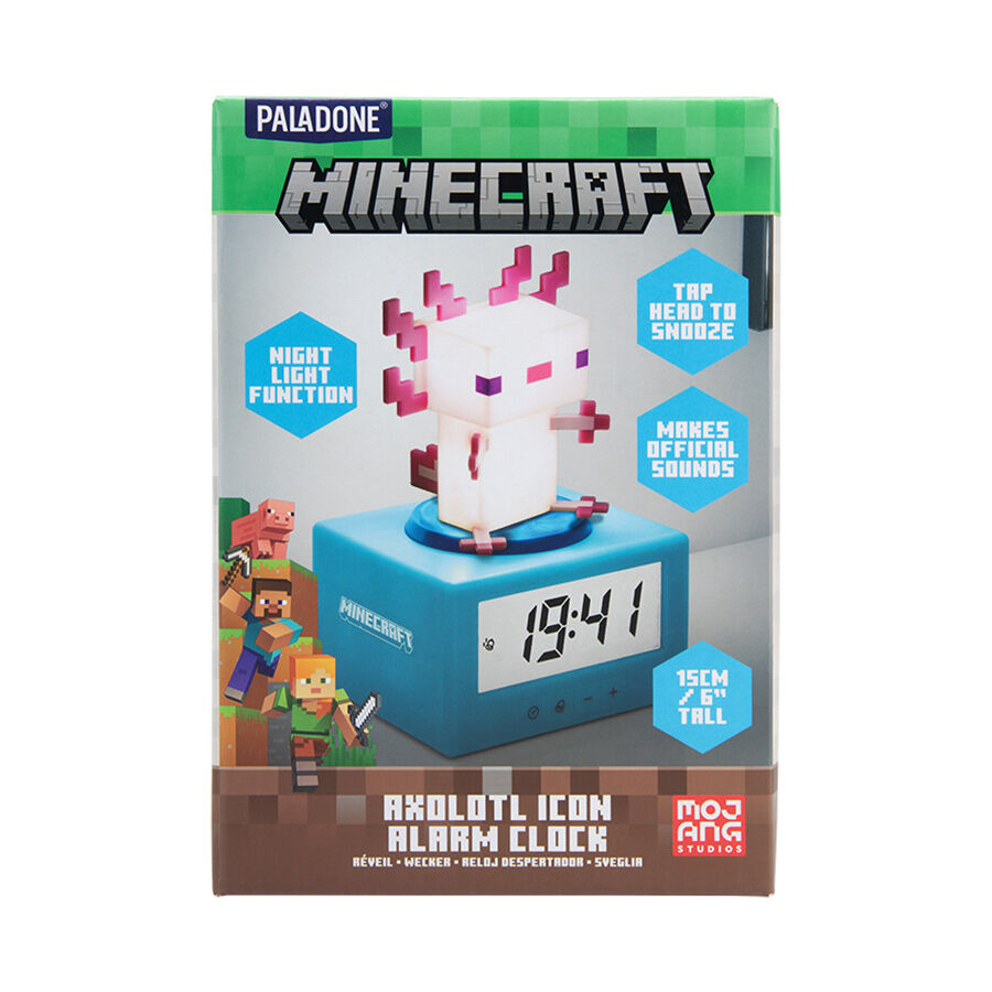Paladone Minecraft Axolotl Icon Alarm Clock | Toys”R”Us – Singapore