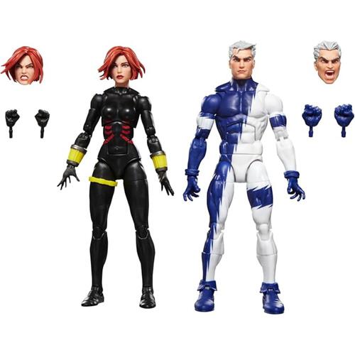 Marvel Legends Series Black Widow and Quicksilver, Avengers: The Crossing Comics Collectible 6-Inch Action Figures