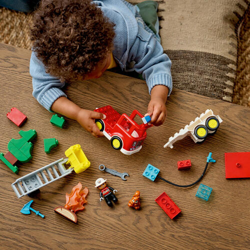 LEGO DUPLO Town Fire Truck with Hose and Firefighter 10473
