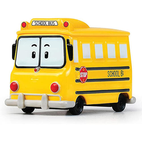 Robocar Poli Play And Fun Die-Cast School Bus