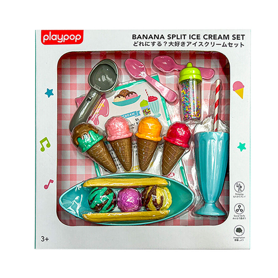 FLAYVORS ストロベリーパンティーソフト&バナナパンティーアイスセット playpop Banana Split Ice Cream Set | Toys”R”Us – Singapore