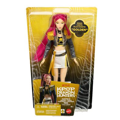 Kpop Demon Hunters Huntr/X Mira &ldquo;Golden&rdquo; Singing Doll In Removable Outfit & 5 Posable Joints
