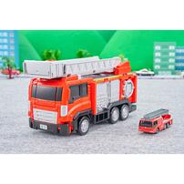 Tomica Vehicle Town Transforming Ladder Fire Truck With Diecast