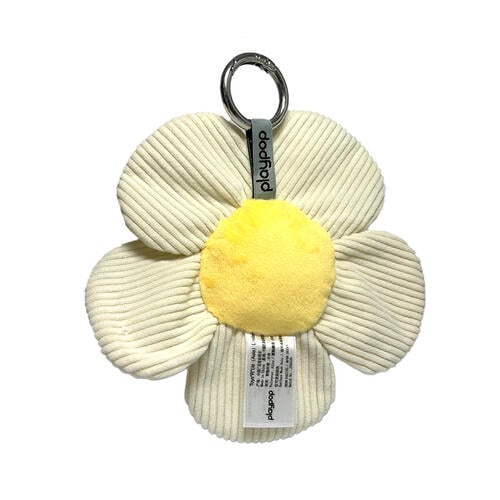 playpop Funky Flower Plush Keychain - Cream