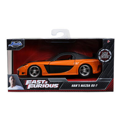 Jada Toys Fast & Furious 1:32 Han's Mazda RX-7 Die-cast Car, Toys for Kids and Adults,Multicolor