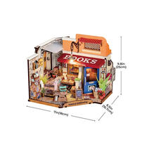Robotime Rolife Corner Bookstore DIY Miniature House Kit