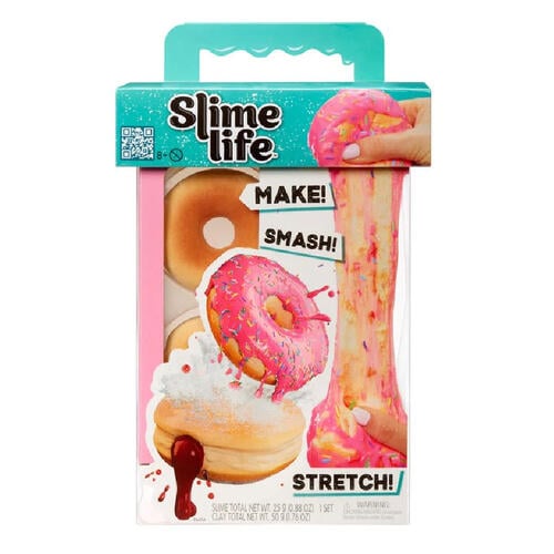 Slime Life DIY Pink Icing Round & Jelly Filled Donuts