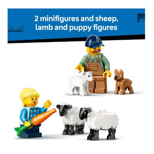 LEGO City Red Farm Tractor with Trailer & Sheep 60461