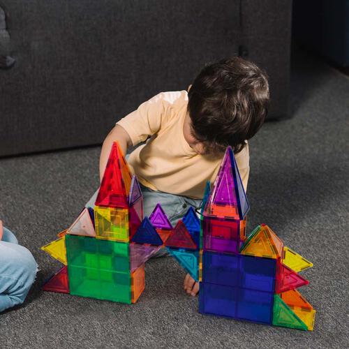 PicassoTiles Magnetic Tiles in Blis 61 Pieces