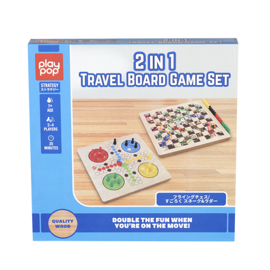 Play Pop 2 In 1 Travel Board Game Set Strategy Game